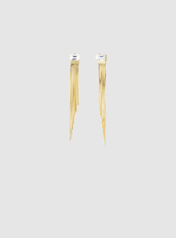 Gold Crystal Fringe Earrings