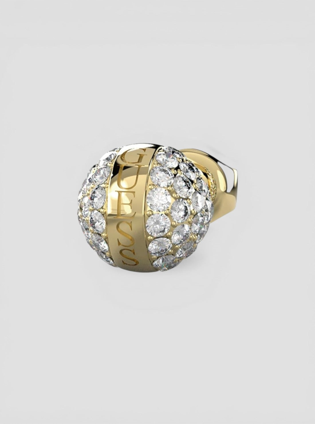 GUESS Accessories Gold Crystal Bead Stud Earrings JUBE04459JWYGT Detail View
