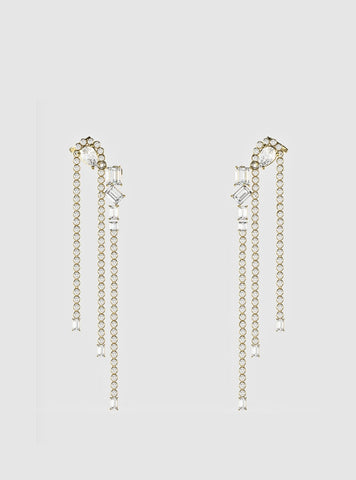 GUESS Accessories Gold Chandelier Pendant Earrings JUBE05362JW Front View