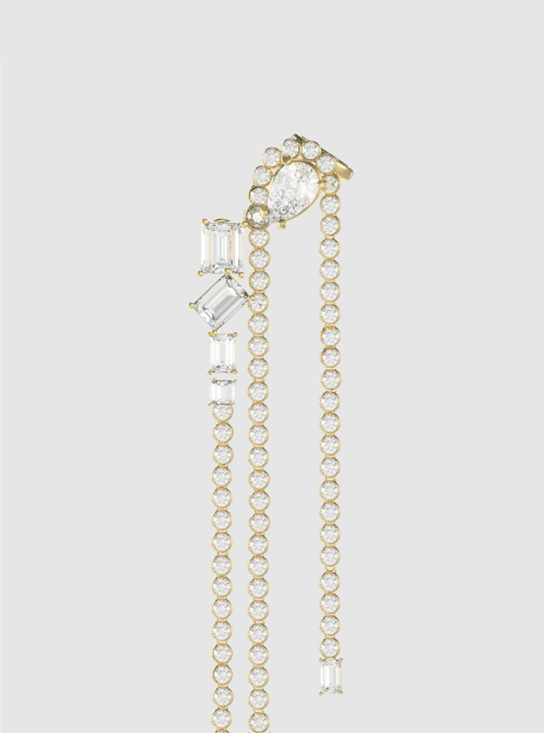 GUESS Accessories Gold Chandelier Pendant Earrings JUBE05362JW Detail View