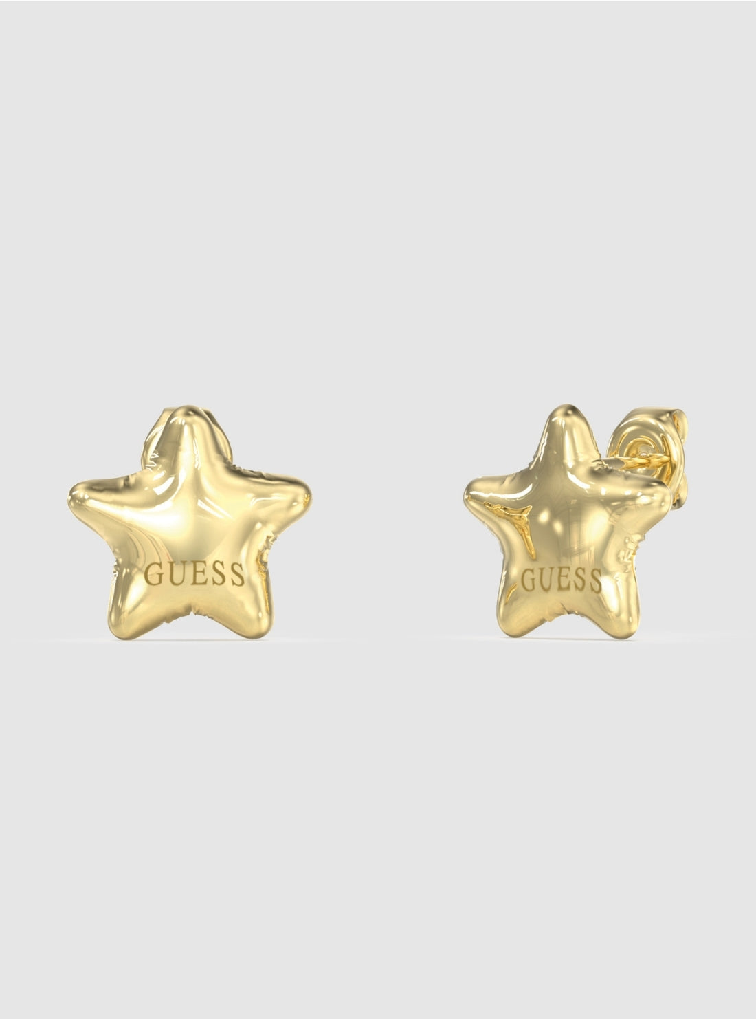 GUESS Accessories Gold Modern Star Stud Earrings JUBE05547JW Front View