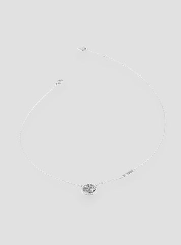 GUESS Accessories Silver Quattro G Logo Necklace JUBN02141RH Front View