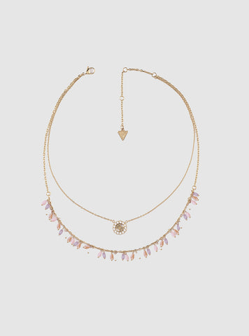 Gold Pearl Double Necklace