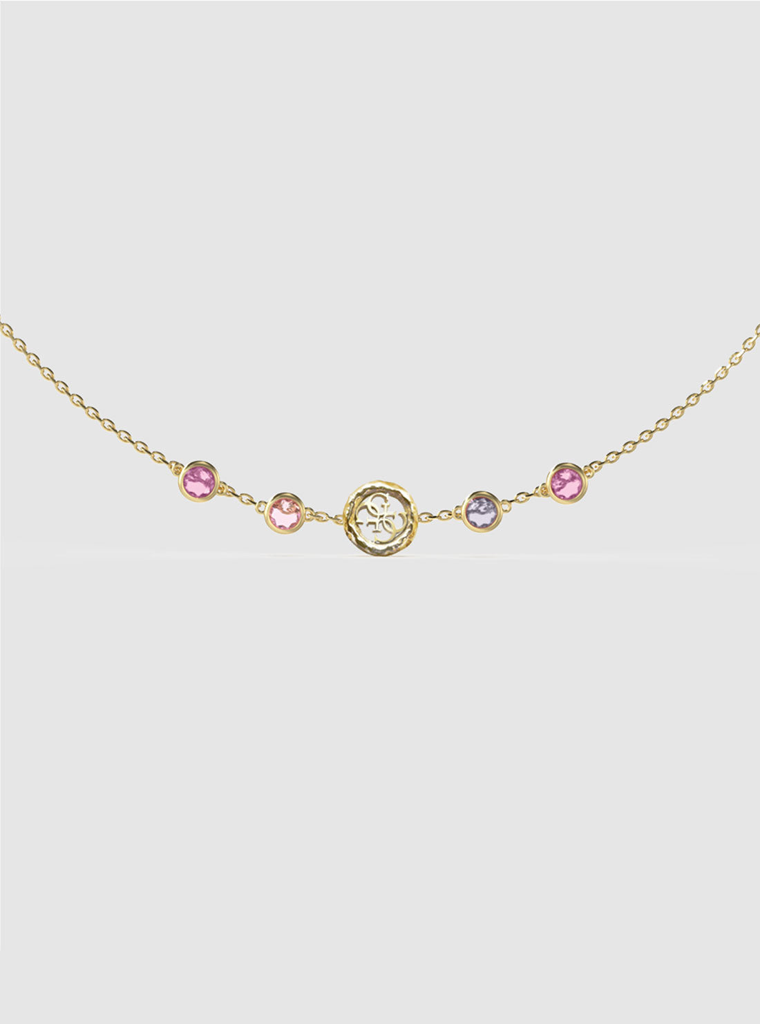 GUESS Accessories Gold Crystal 4G Necklace JUBN05097JWYGFCT Detail View