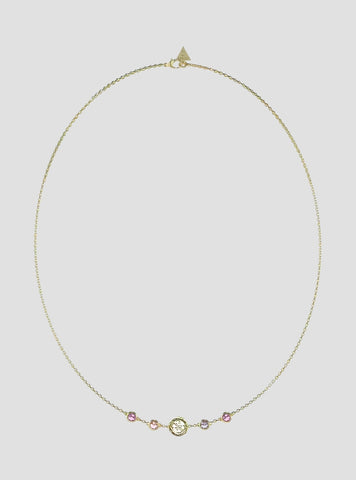 GUESS Accessories Gold Crystal 4G Necklace JUBN05097JWYGFCT Front View