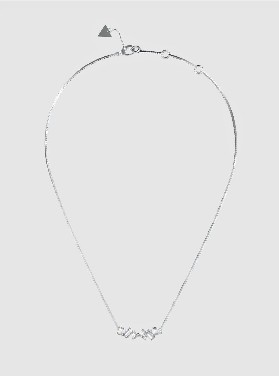 GUESS Accessories Silver Multi Stones Necklace JUBN05358JW Front View