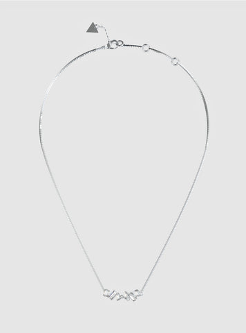 GUESS Accessories Silver Multi Stones Necklace JUBN05358JW Front View