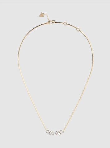 GUESS Accessories Gold Multi Stones Necklace JUBN05358JWY Front View