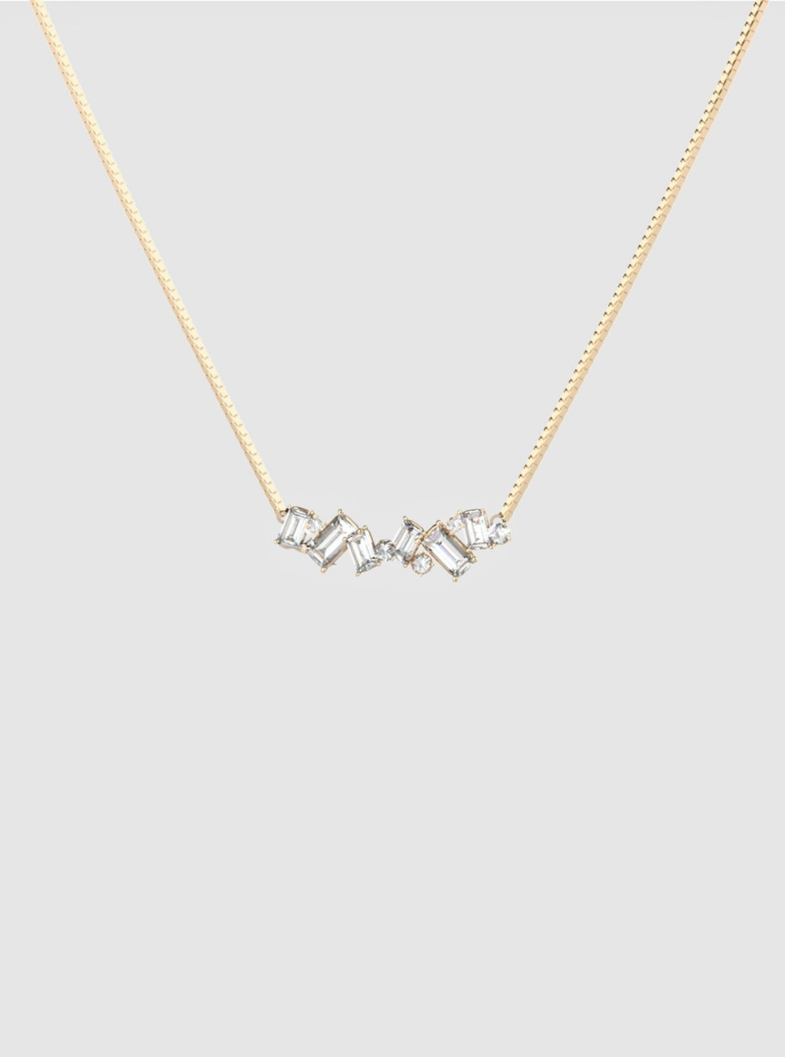 GUESS Accessories Gold Multi Stones Necklace JUBN05358JWY Detail View