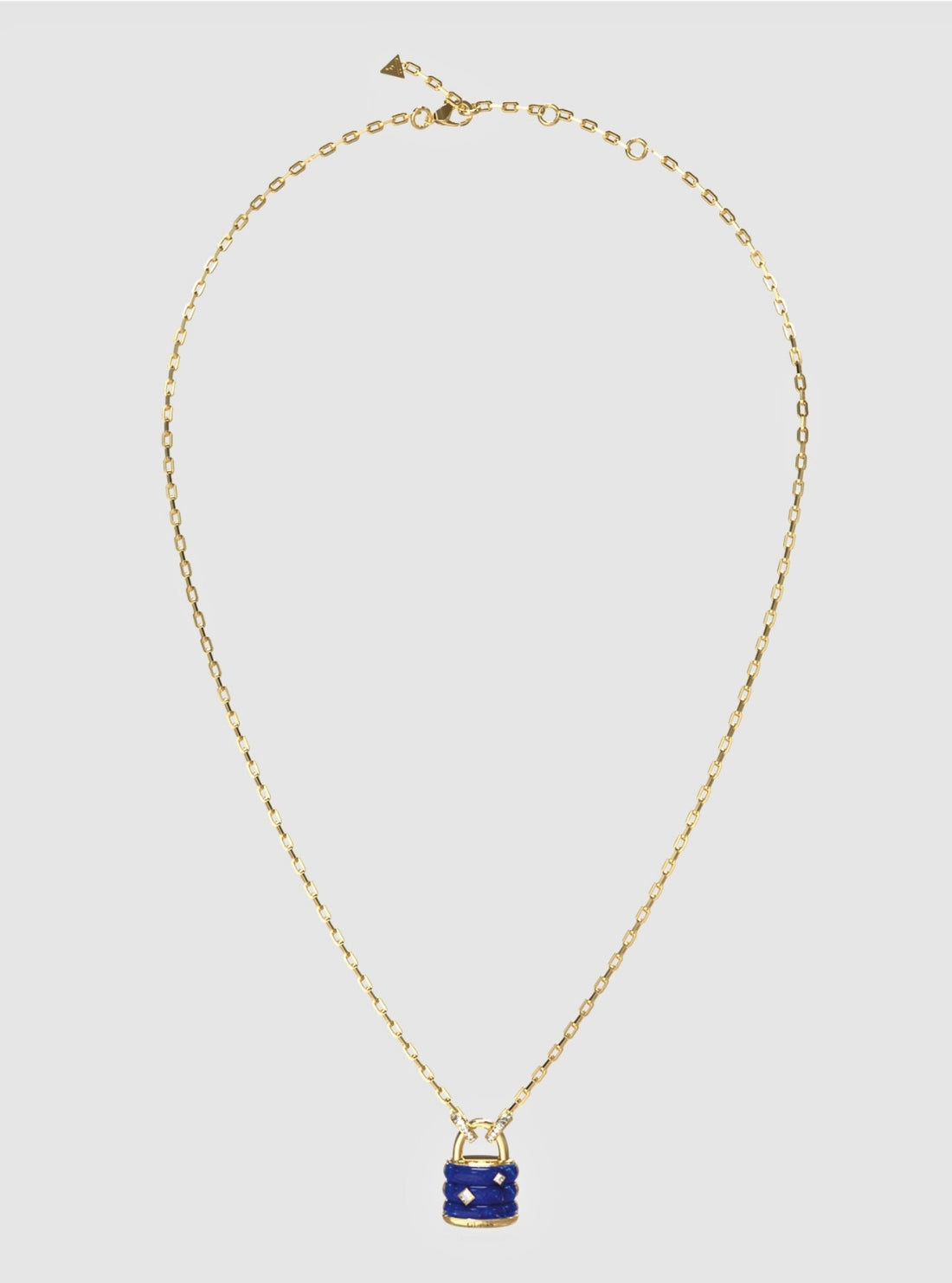 GUESS Accessories Gold Mini Padlock Necklace JUBN05411JWYG Front View