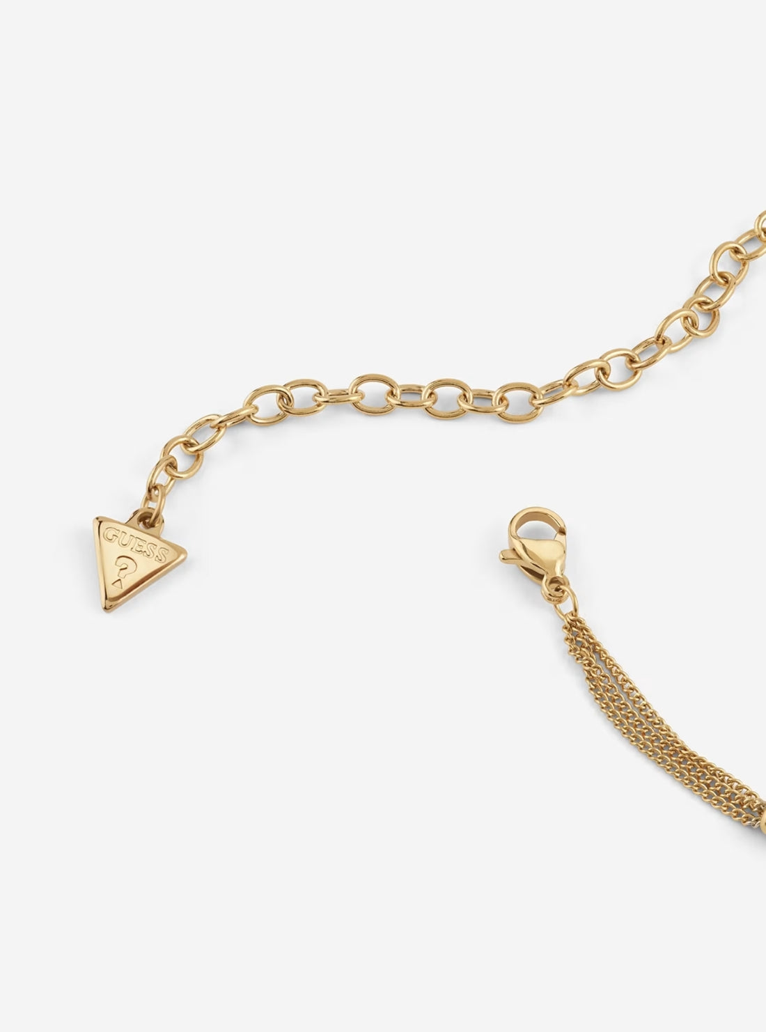 GUESS Womens Gold Heart and Snake Charm Necklace JUBN05474JWYG Detail View