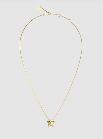 GUESS Accessories Gold Modern Star Necklace JUBN05545JW Front View