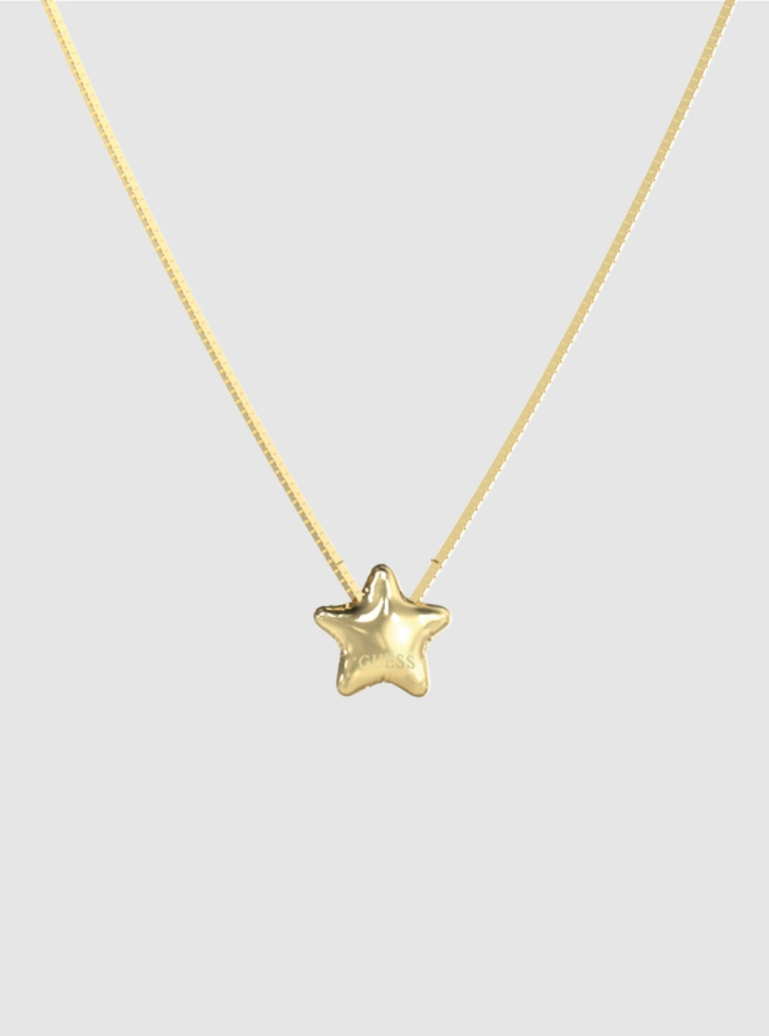 GUESS Accessories Gold Modern Star Necklace JUBN05545JW Detail View