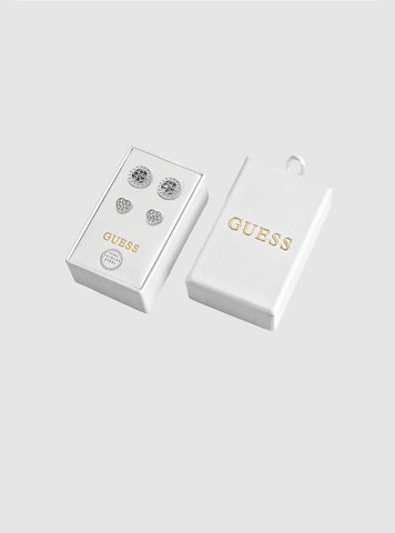 Silver Crystal Stud 2 Piece Set