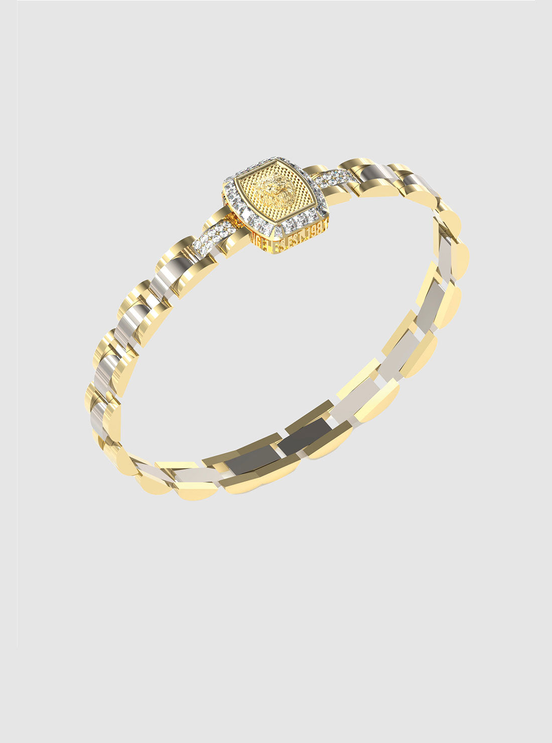 Gold Lion Crystal Bracelet