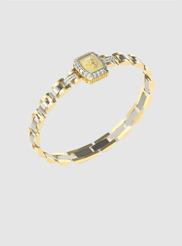 Gold Lion Crystal Bracelet