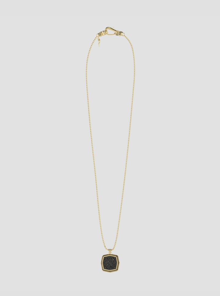 GUESS Accessories Gold Octagon Pavé Necklace JUMN06013JWYGT Front View