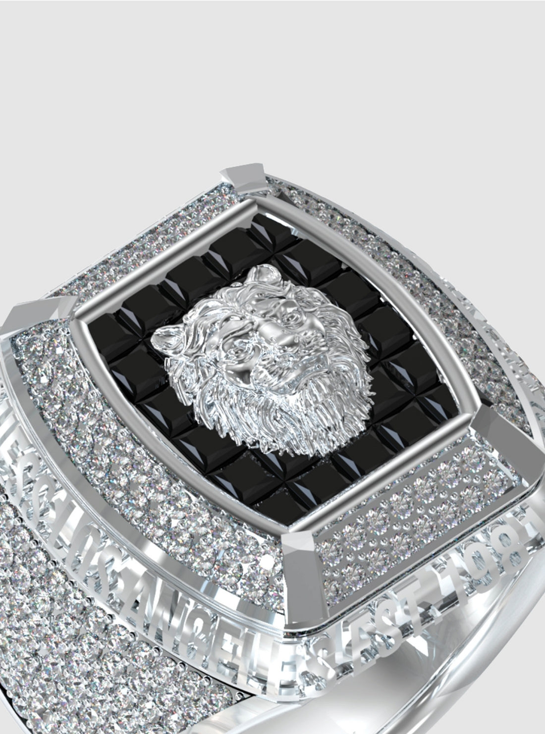 GUESS Accessories Silver Lion Signet Ring JUMR05002JWS Detail view