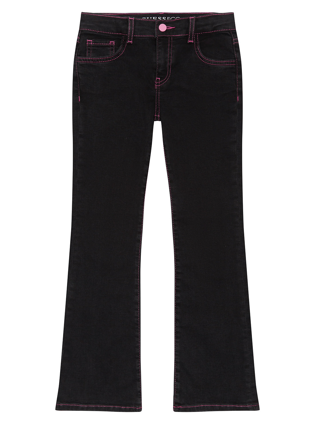 GUESS Black Denim Flare Pants (2-7) front view