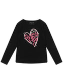GUESS Black Long Sleeve T-Shirt (2-7) front view
