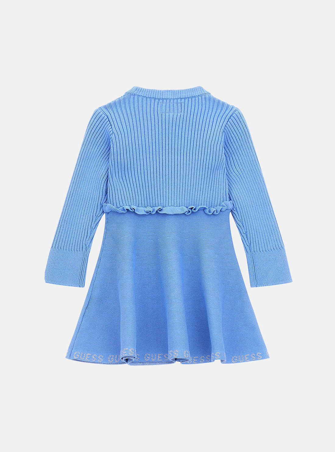 GUESS Blue Long Sleeve Knit Dress (2-7) back view