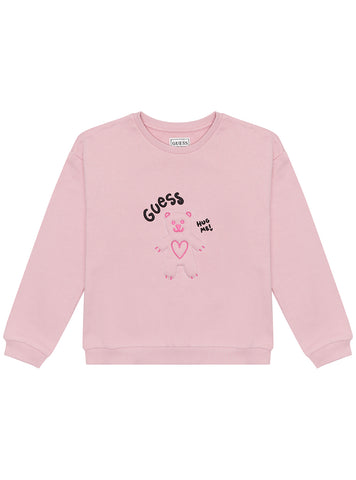 GUESS Pink Long Sleeve Jumper (2-7) front view