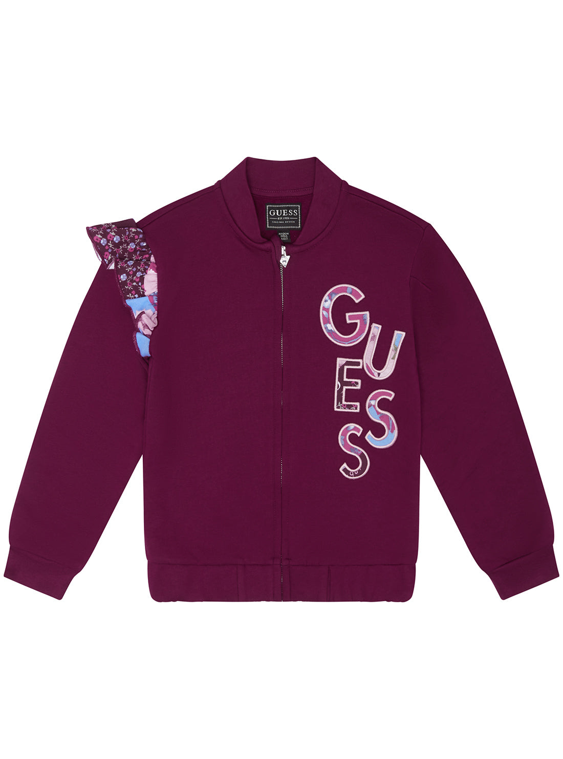 GUESS Purple Long Sleeve Jacket (2-7) front view
