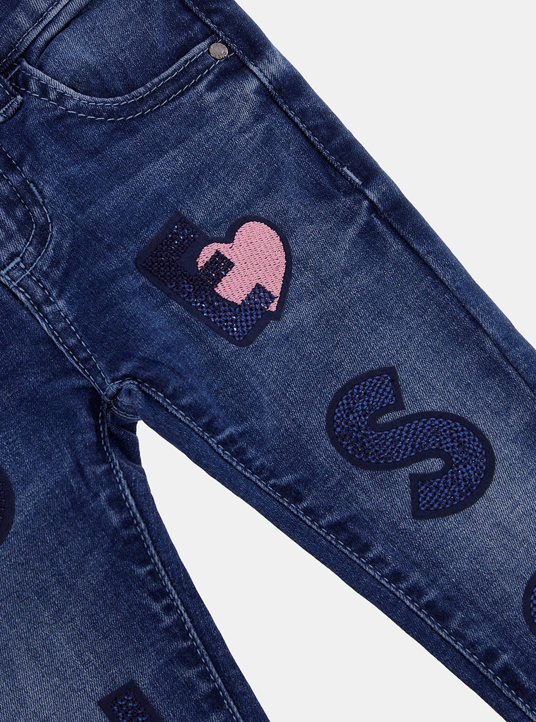 GUESS Blue Denim Skinny Pants (2-7) detail view