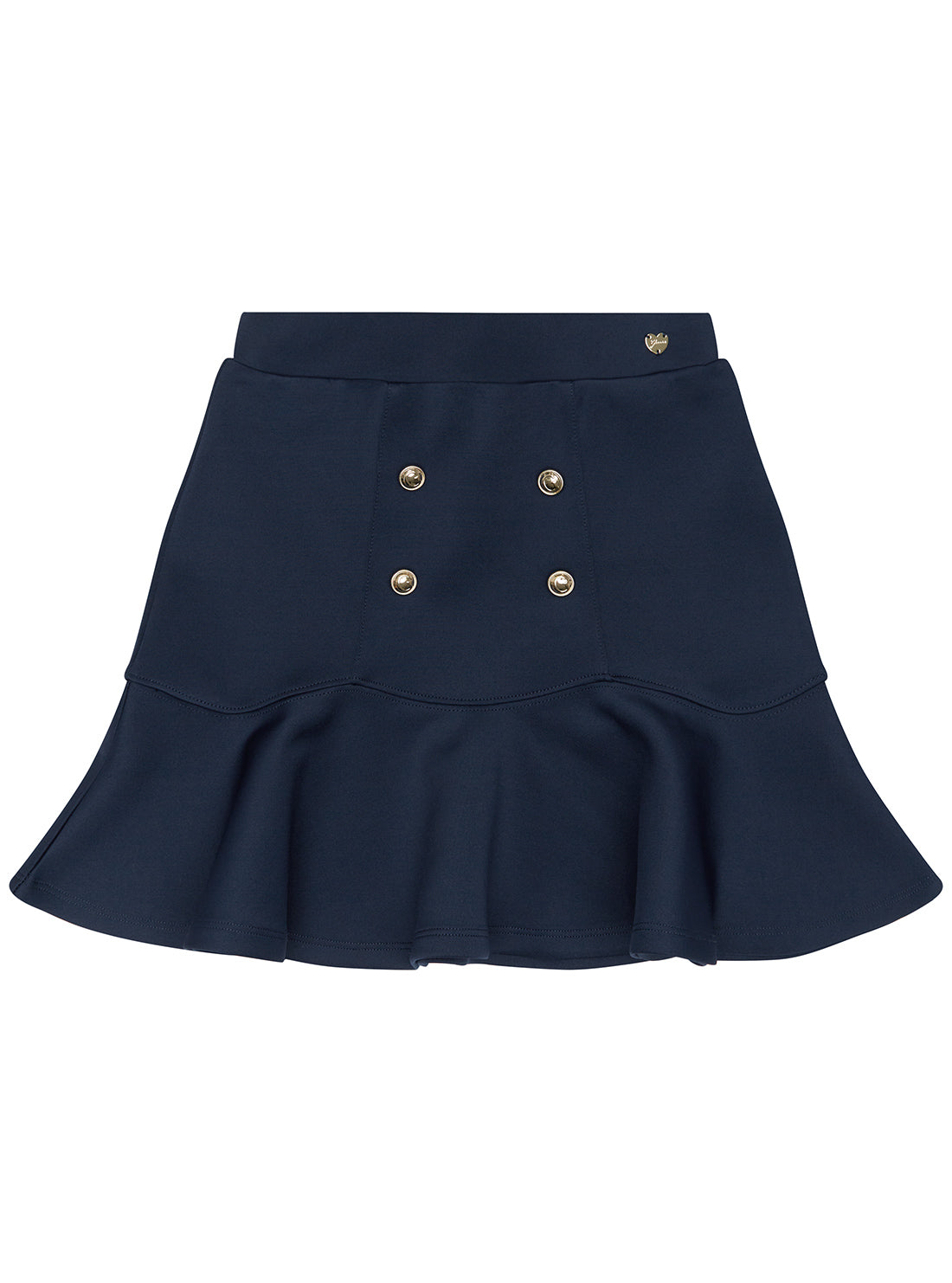 GUESS Navy Stretch Scuba Midi Skirt (2-7) front view