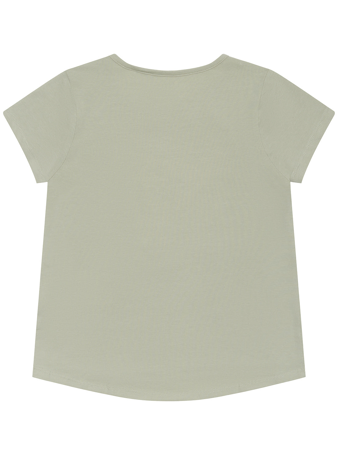 Light Green Triangle Logo T-Shirt (2-7) | GUESS Kids | back view
