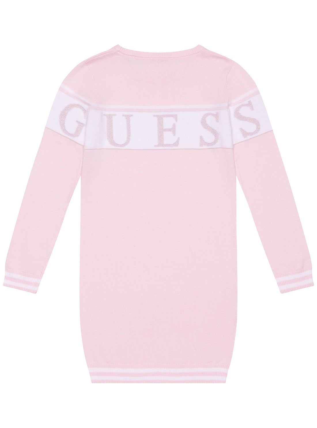 GUESS Pink Long Sleeve Knit Dress (2-7) back view