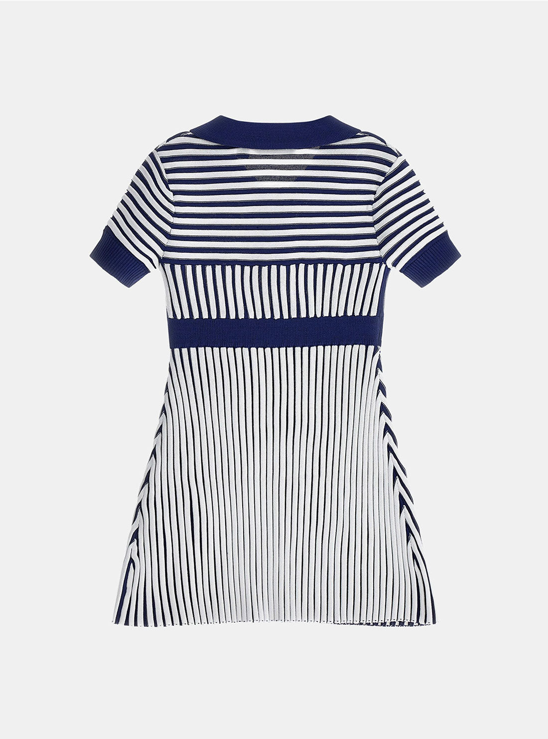 Guess black and white striped dress best sale