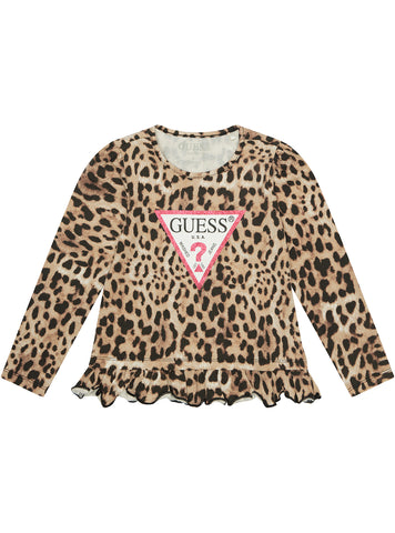 Leopard Print Long Sleeve T-Shirt (2-7)
