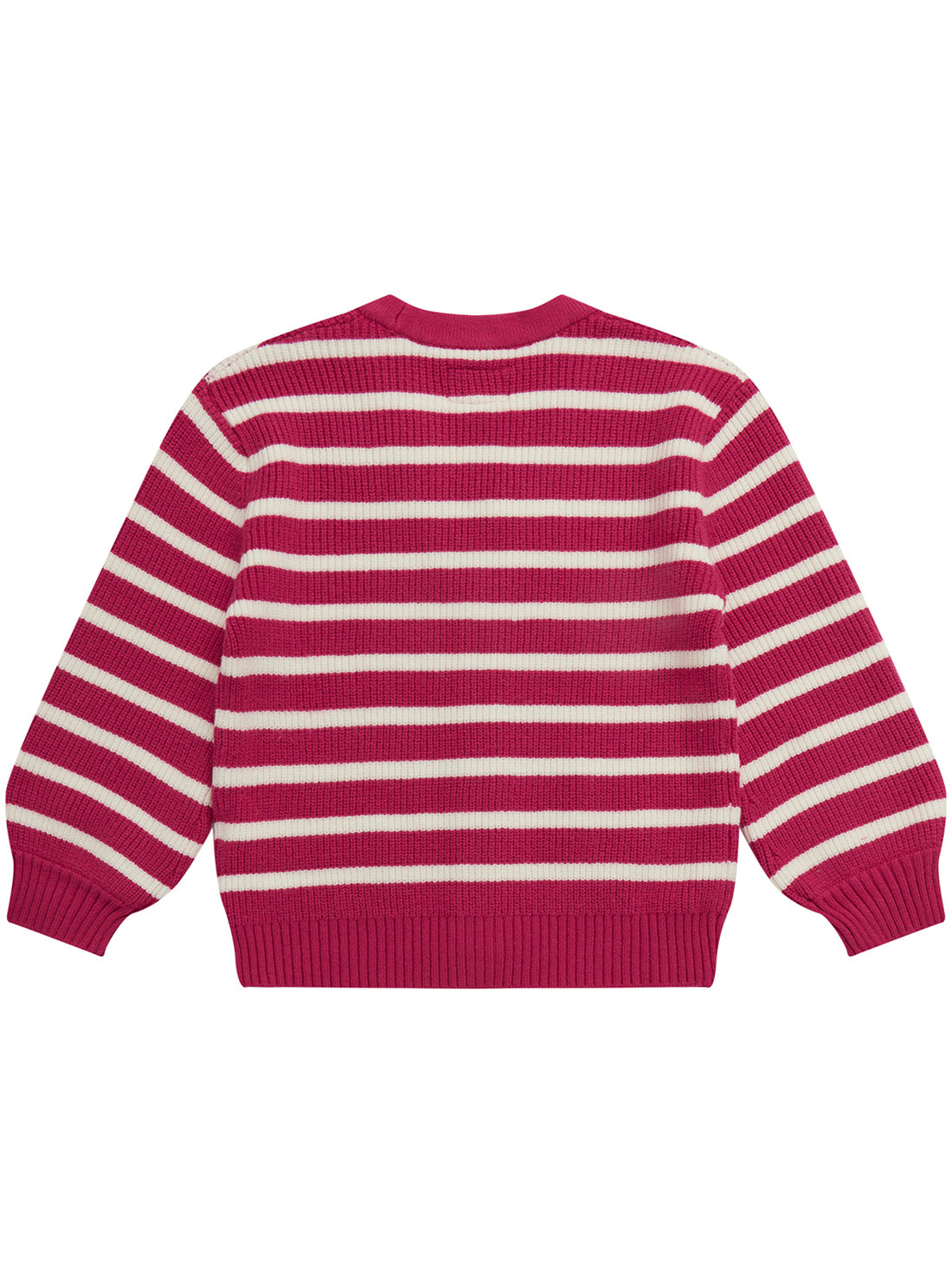 Red Long Sleeve Stripe Cardigan (2-7)