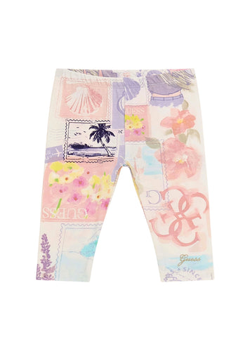 GUESS Paradise Print Capri Leggings (2-7) front view