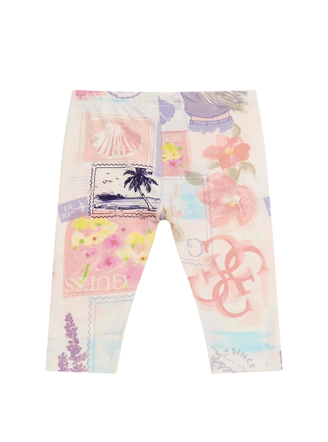 GUESS Paradise Print Capri Leggings (2-7) back view