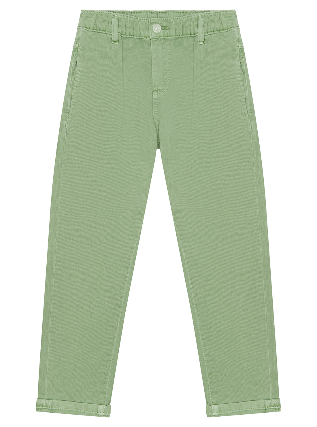 Green Twill Fashion Fit Pants (2-7)