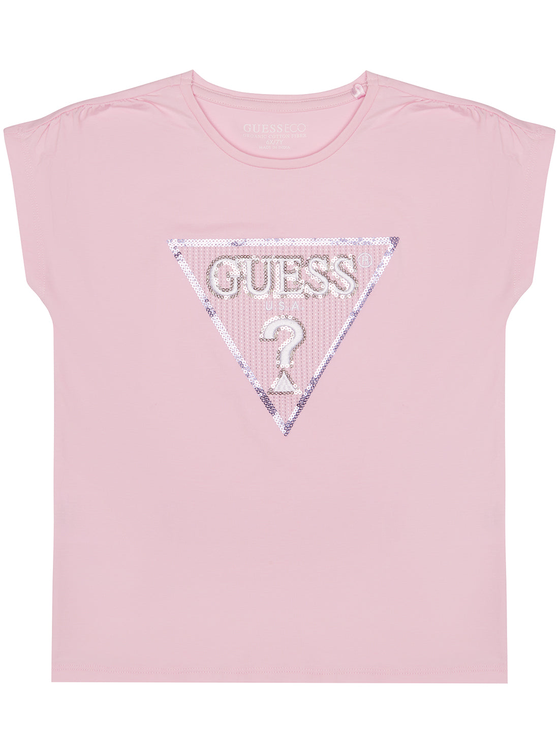 GUESS Pink Short Sleeve T-Shirt (2-7) front view