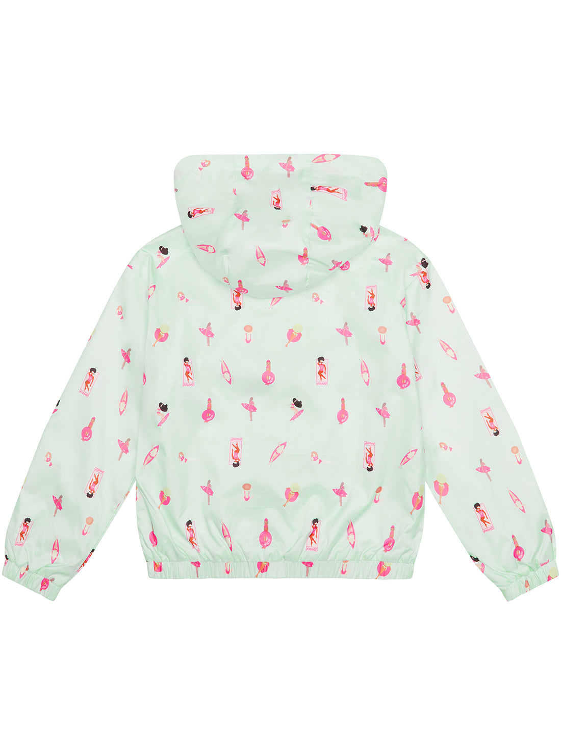 Summer Days Print Hooded Windbreaker Jacket