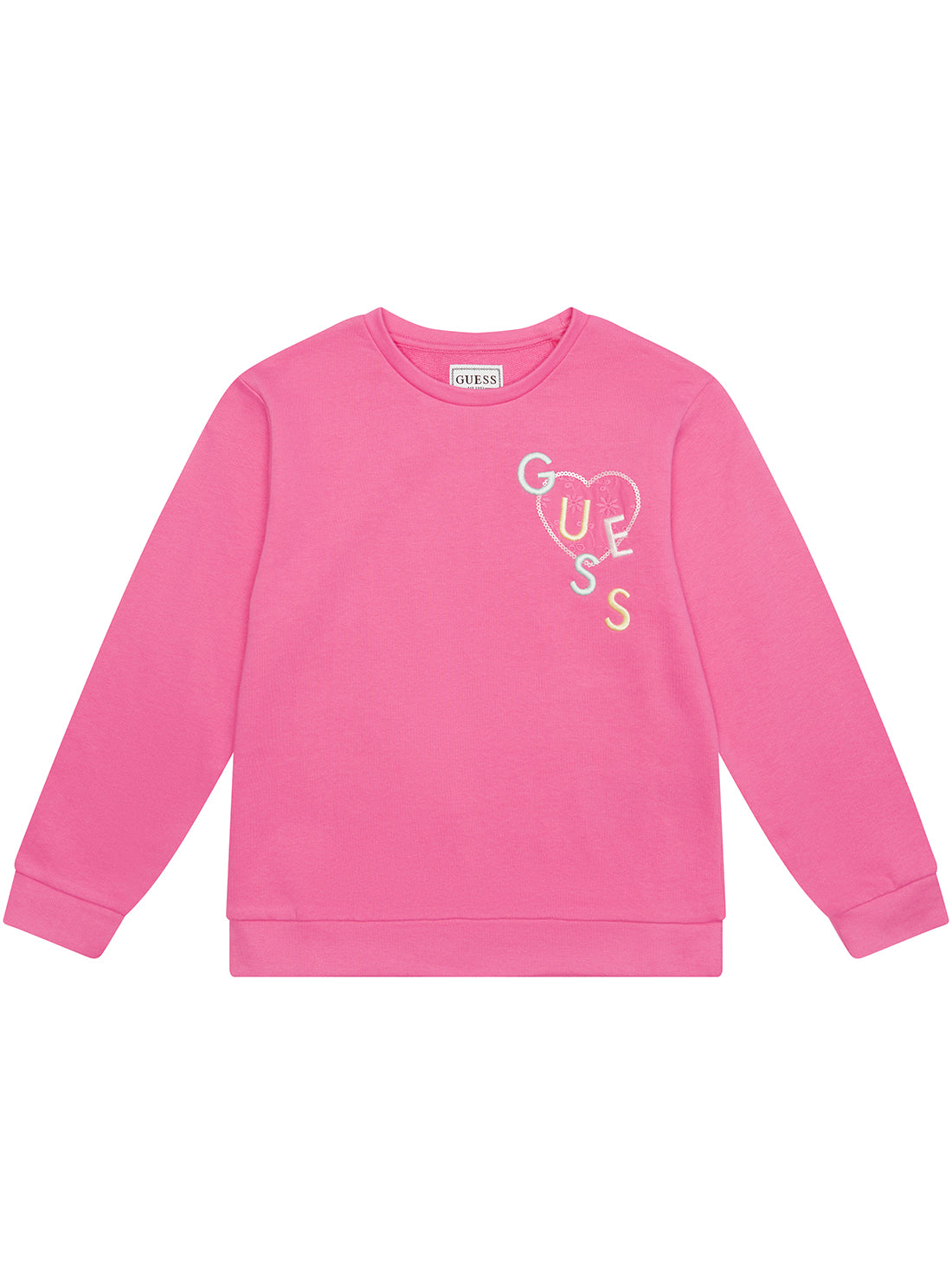 Pink Long Sleeve Active Jumper (2-7) GUESS - Main Image