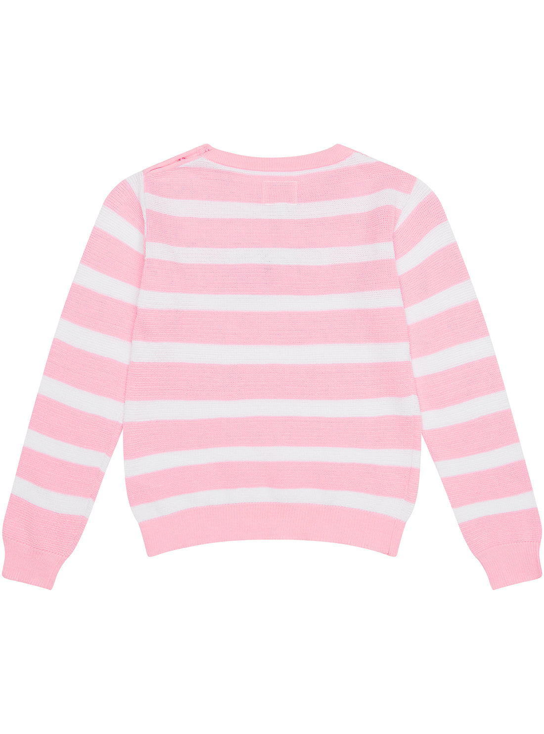 Pink White Stripes Long Sleeve Jumper (2-7)