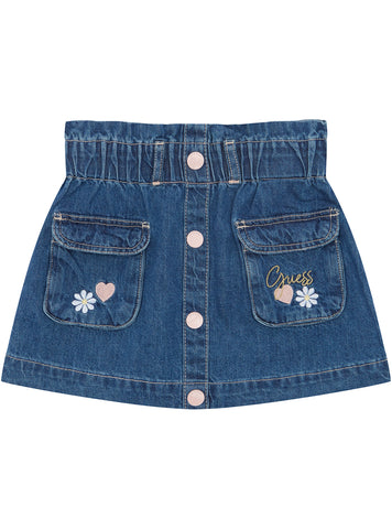 Blue Denim Mini Skirt (2-7)