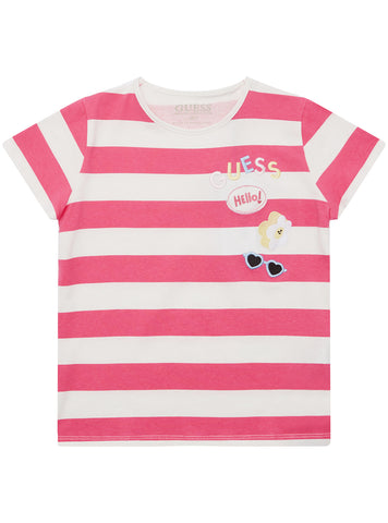 Pink and White Short Sleeve T-Shirt (2-7)