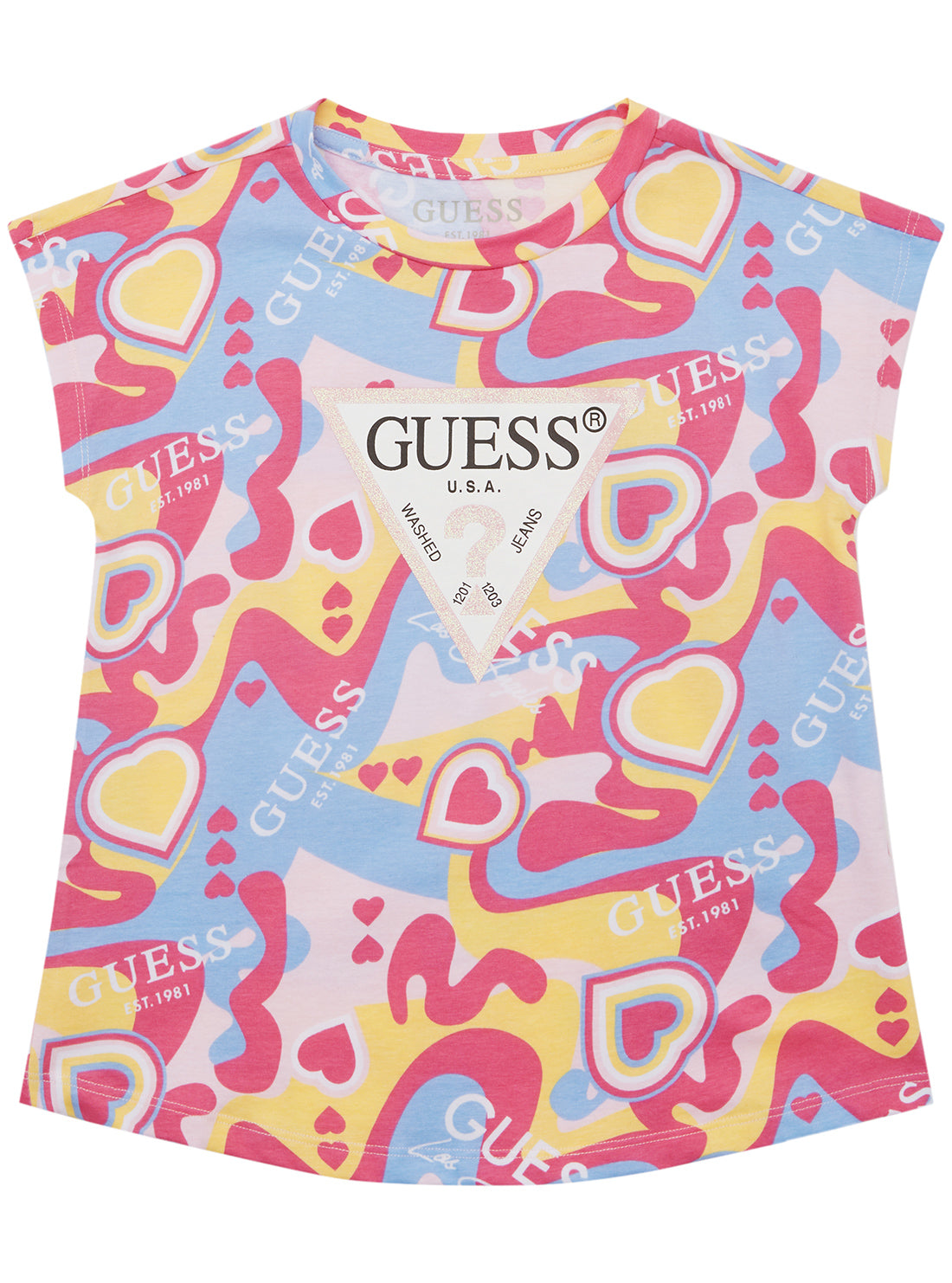 Rainbow Short Sleeve T-Shirt (2-7) GUESS - Main Image