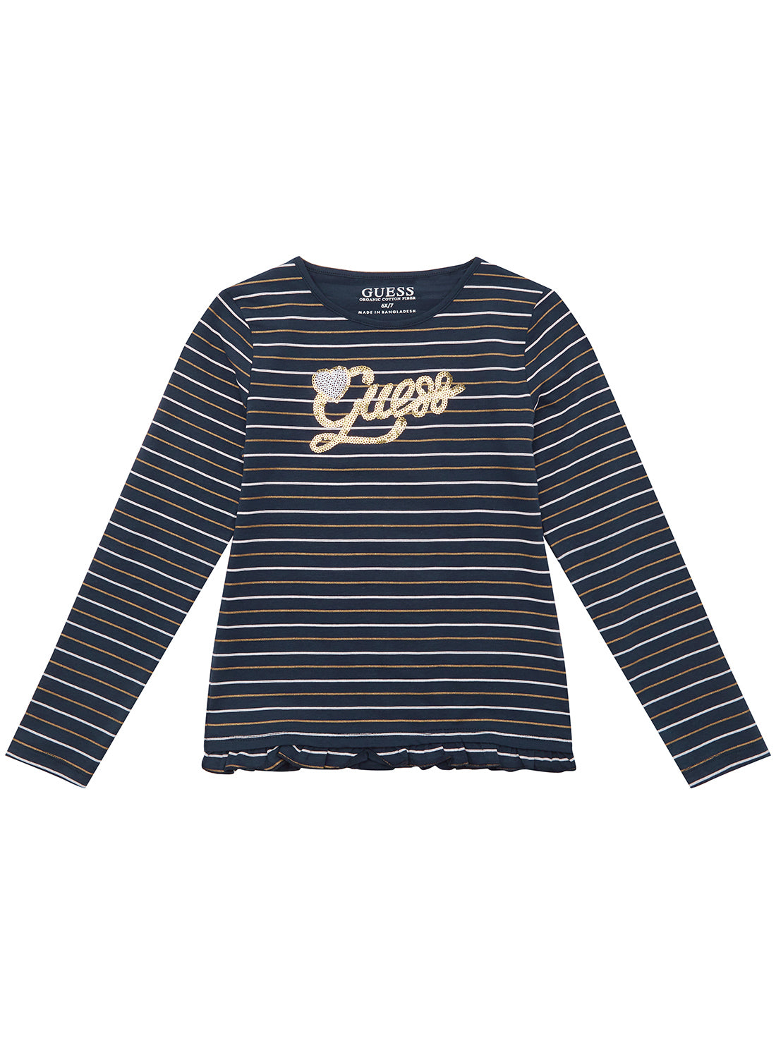 Navy Stripes Long Sleeve T-Shirt (2-7)