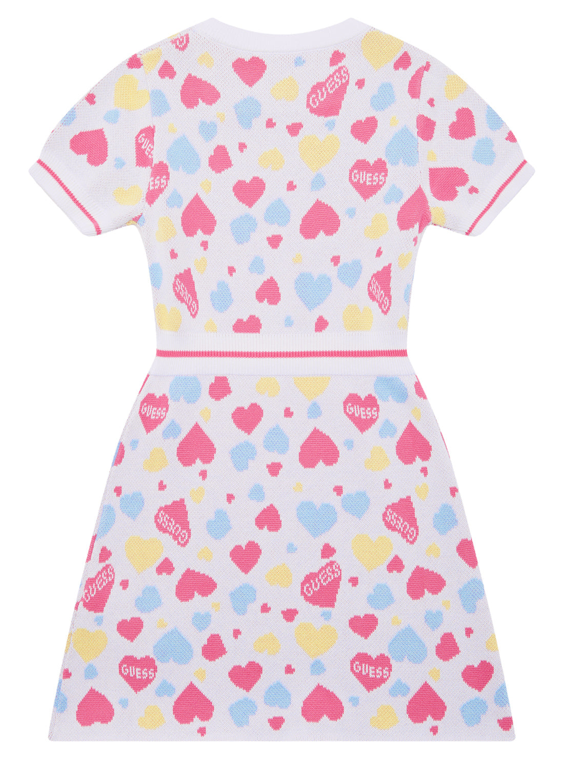 Pink Hearts Knit Dress (2-7) | GUESS Pink Hearts Knit Dress (2-7) | GUESS