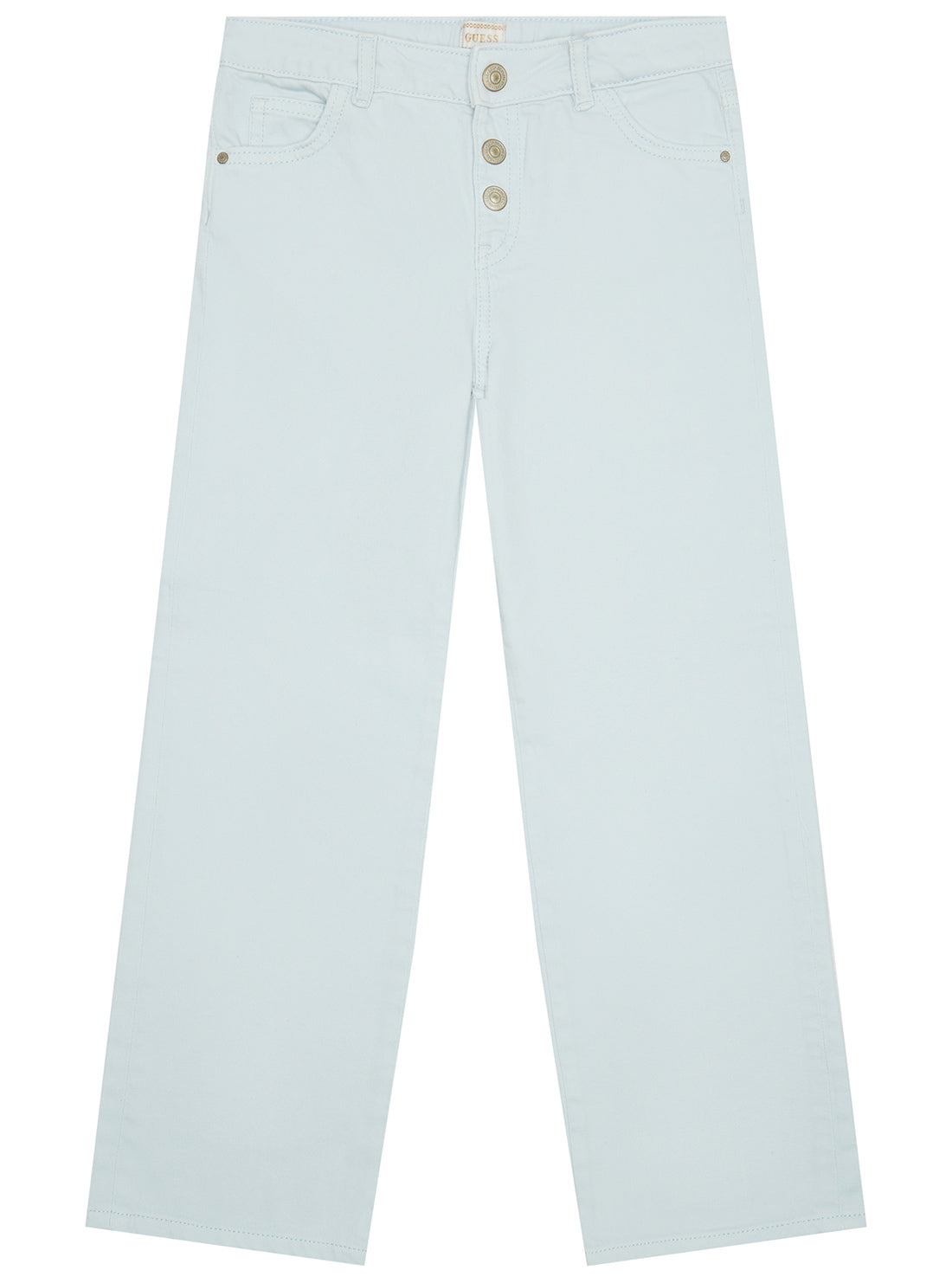 GUESS Kids Blue Rigid Bull Denim Wide Leg Pant K5GB01WH6L0 Front View