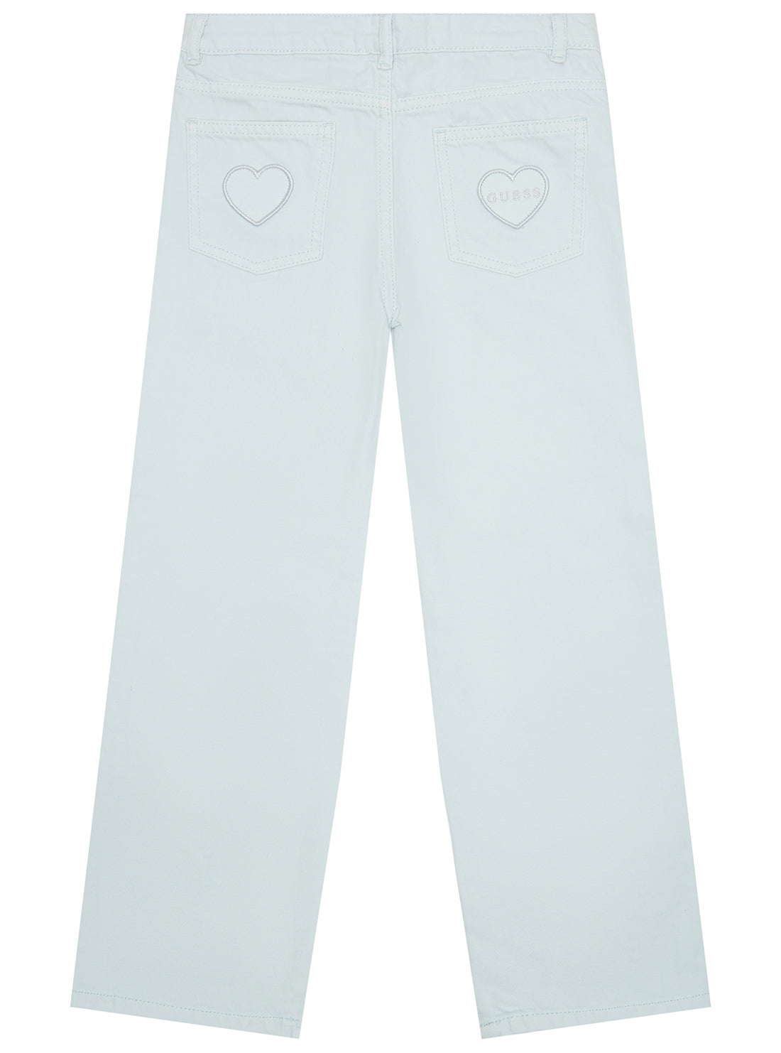 GUESS Kids Blue Rigid Bull Denim Wide Leg Pant Back View