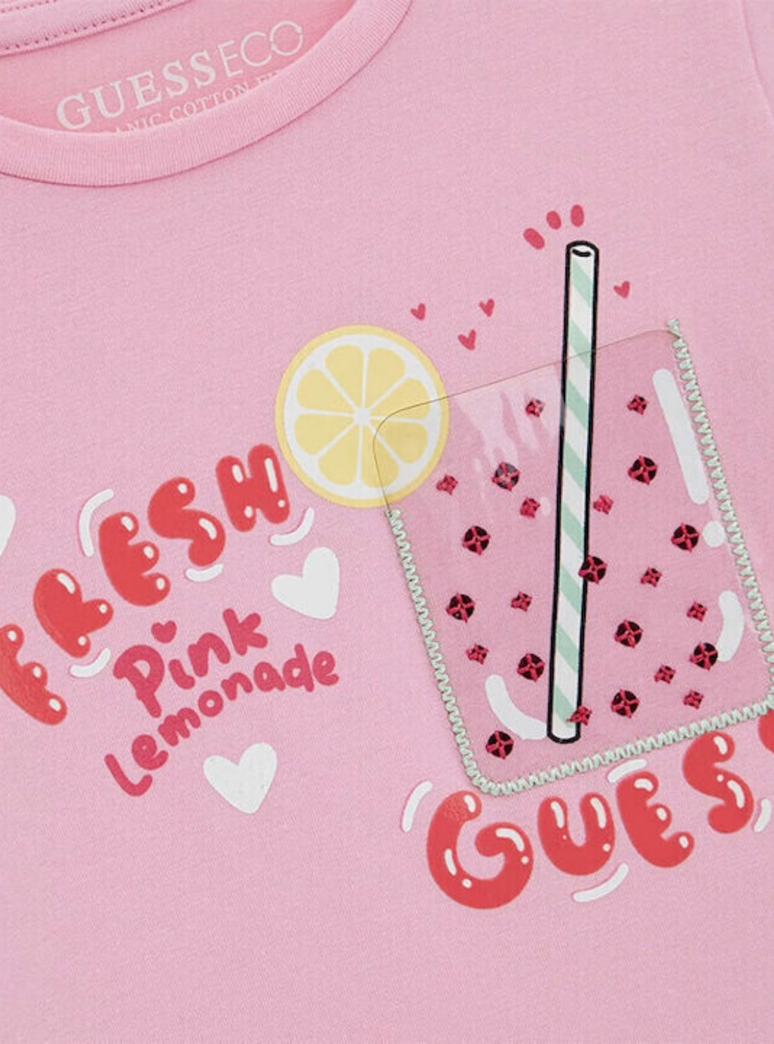 GUESS Kids Pink Graphic T-Shirt (7-16) K5GI17K6YW4 Detail View