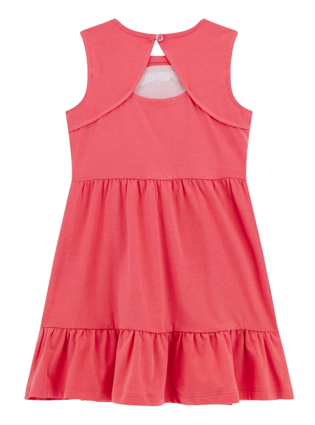GUESS Kids Eco Pink Sleeveless Logo Dress (2-7) K5GK22K6YW4 Back View